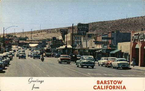 Main Street Barstow, CA Postcard