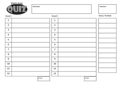 Quiz Sheets