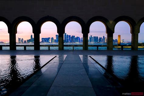 - Doha skyline at sunrise, Qatar | Royalty Free Image