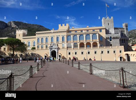 Princes of Grimaldi Palace, Royal Palace, Monaco, Cote d'Azur, Mediterranean, Europe Stock Photo ...