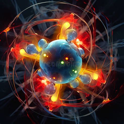 Atomic Fusion: a Glowing Closeup of Quantum Interactions and Abs Stock ...