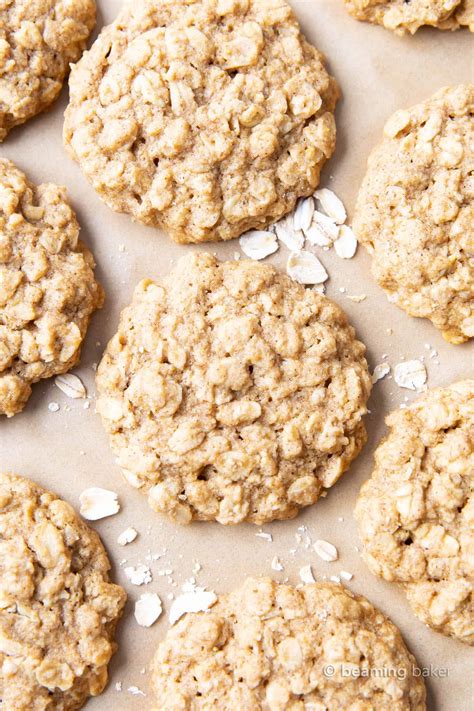 Healthy Oatmeal Cookies - Beaming Baker