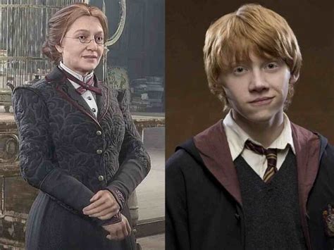 How is Professor Weasley related to Ron Weasley in Hogwarts Legacy?