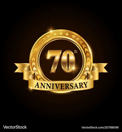 70 years anniversary celebration logotype Vector Image