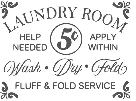 Laundry Room Printable Signs