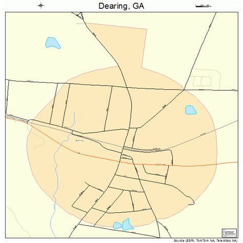 Dearing Georgia Street Map 1322024