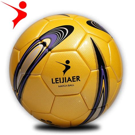 Yellow White Classic Style Men Football Soccer Ball Rubber Material Ball Size 4 Soccer Ball ...