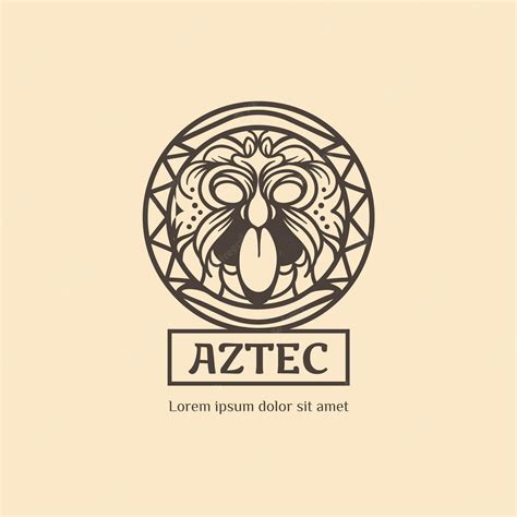 Premium Vector | Hand drawn aztec logo design