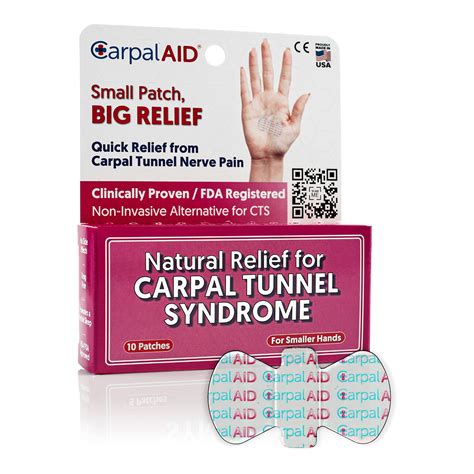 Carpal AID Clear Plastic Adhesive Hand-Based Carpal Tunnel Support for Either Hand SM10PK, 10 Ct ...