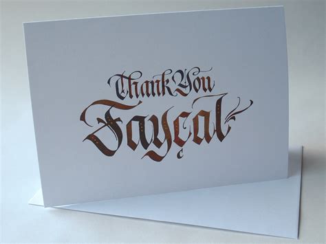 Calligraphy Thank You Cards on Behance