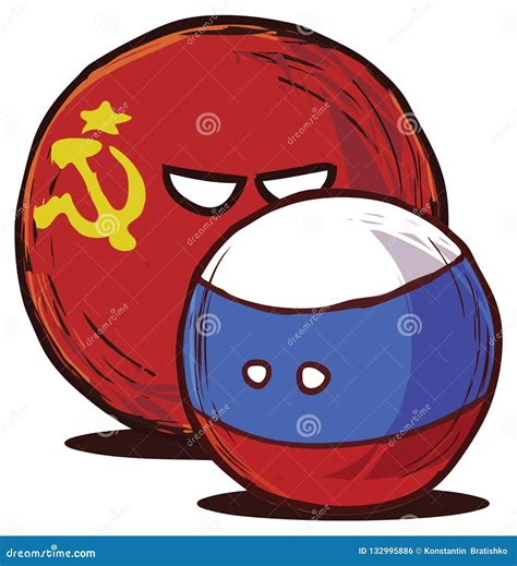 Countryballs Verärgerte UDSSR Und RUSSLAND Stock Abbildung - Illustration von niedrig, traurig ...