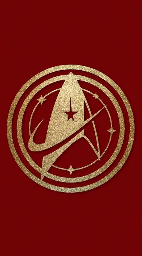 the star trek logo on a red background