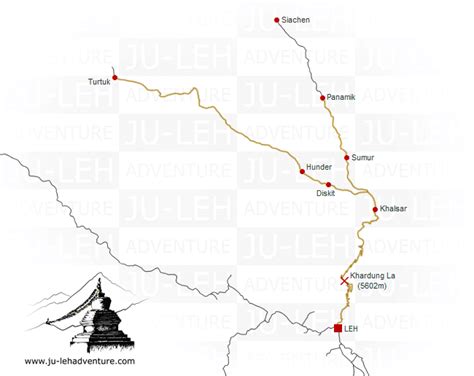 Nubra Valley Map