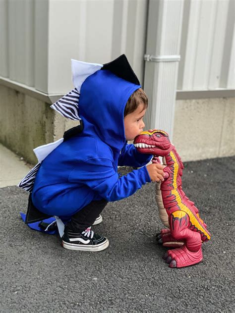 Blue Dragon Costume With Tail Dino Spike Shirt Boy Dragon Hoodie Kids ...