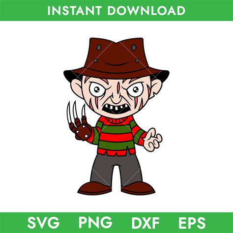 Freddy Krueger Chibi Svg, Freddy Krueger Svg, Horror Movie S - Inspire Uplift