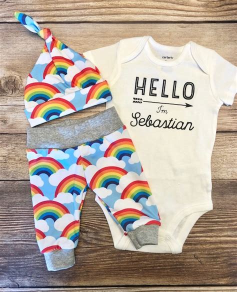 Rainbow Baby Name Outfit Rainbow Baby Gift Rainbow Baby | Etsy