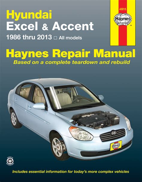 Hyundai Excel (86-94) & Accent (95-13) Haynes Repair Manual ^ - Walmart.com