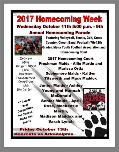 Homecoming Week Activities - Bearcat Foundation Inc.