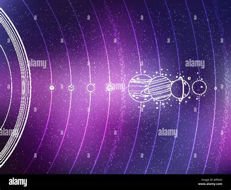 Solar system - planets, comet, satellite of the planets flat illustration with comparative ...