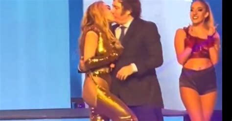 Argentine President Javier Milei Shares Passionate Deep-Throated Kiss with Actress Girlfriend on ...