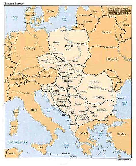 General Map of Eastern Europe | Europe map, World map europe, Eastern ...