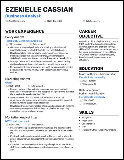 5 MBA Student Resume Examples Proven to Work in 2025