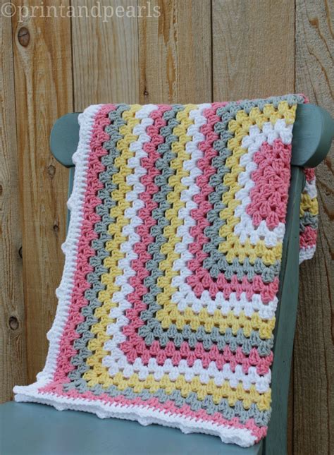 Crochet Baby Blanket Cotton Baby Blanket Pink and Yellow | Etsy UK | Crochet rug patterns ...