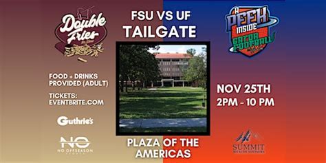 FSU Football vs Florida Game Tailgate Tickets, Dates & Itineraries ...