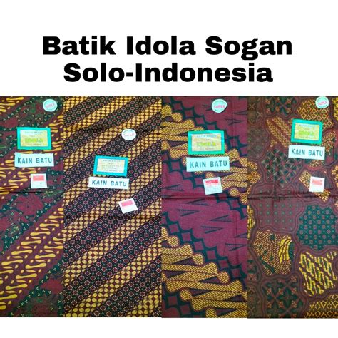 Idol Batik Sogan Various Quality Motifs | Shopee Singapore