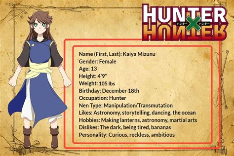 Kaiya Mizunu - HxH OC by TannaCat | Hunter x Hunter