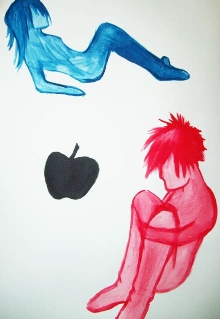 Red Boy, Blue Girl by wickedfishbone on DeviantArt