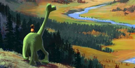 Concept Art and Official Logo for Pixar's The Good Dinosaur