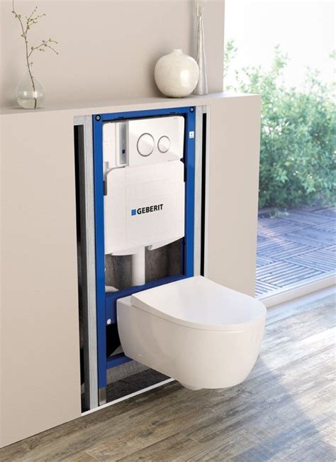 Geberit in-wall flush toilet tank system for wall-hung toilet ...