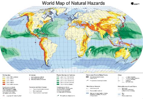 natural hazard disaster world map