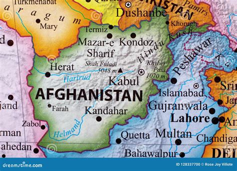 Map of Afghanistan stock photo. Image of business, kabul - 128337700