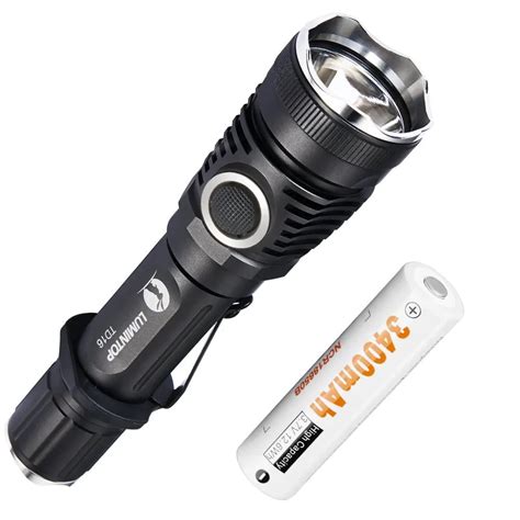 LUMINTOP TD16 +18650 Battery Cree XM L2 U2 LED Flashlight Rechargeable Type 6 Modes Waterproof ...