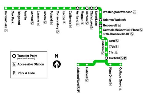 Green Line | CTA Chicago Metro (Harlem/Lake - Ashland/63rd - Cottage ...