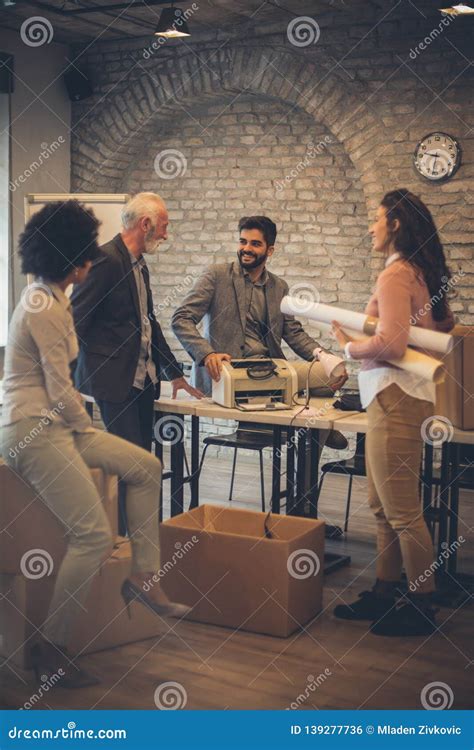 Business People Talking in the Office Stock Photo - Image of indoors ...