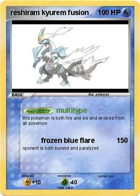 Pokémon reshiram kyurem fusion - multitype - My Pokemon Card