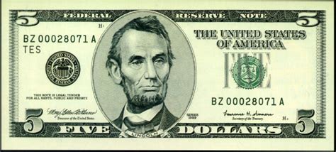 abraham-lincoln-5-dollar-bill_149465 | Copic Marker Tutorials