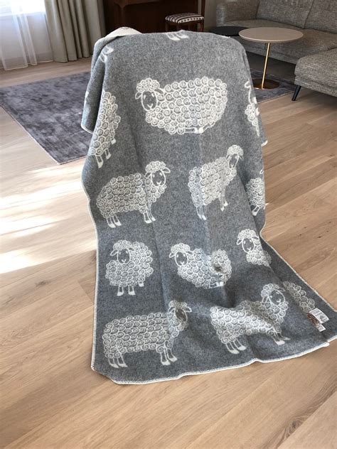 High Quality Grey Color Organic Sheep Wool Blanket With Sheep - Etsy