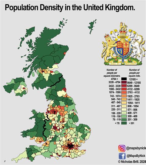 Population Density in the United Kingdom : r/MapPorn