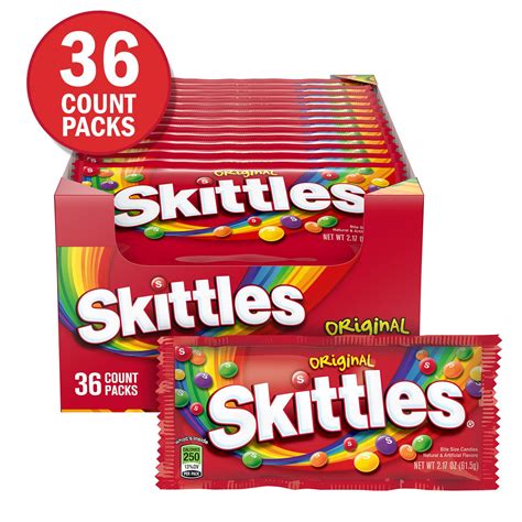 SKITTLES Original Candy, 2.17-Ounce 36 individual packs - Buy Online in ...