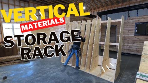 HOW TO MAKE VERTICAL MATERIALS STORAGE RACK - YouTube