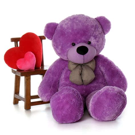 5ft DeeDee Cuddles Plush Giant Purple Teddy Bear - Giant Teddy