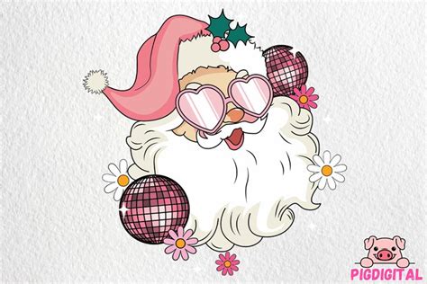 Pink Santa Claus Svg, Vintage Pink Santa, Christmas Gift