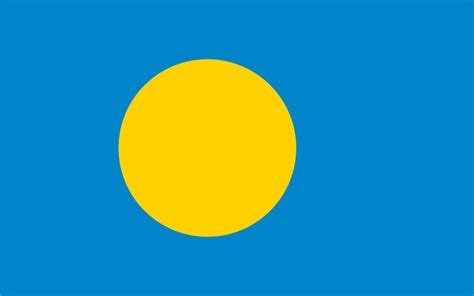 Palau flag color codes