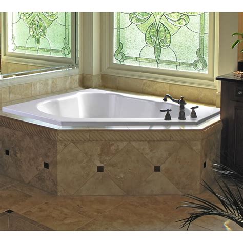 Clarke Products Eureka II 60" x 60" Drop in/Corner Soaking Bathtub | Wayfair