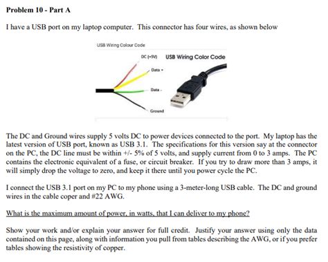 Problem 10 - Part A I have a USB port on my laptop | Chegg.com