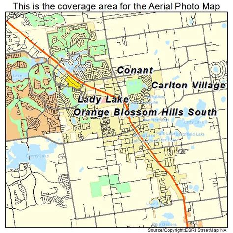 Aerial Photography Map of Lady Lake, FL Florida